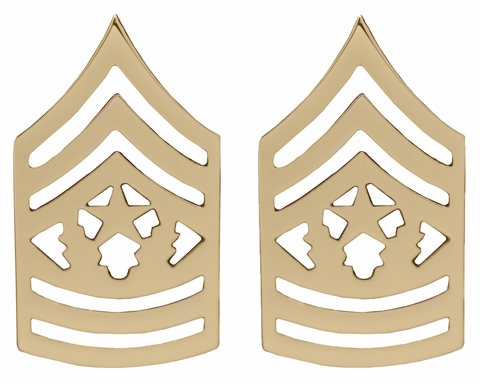 U.S. Army Command Sergeant Major Gold Collar Rank Insignia