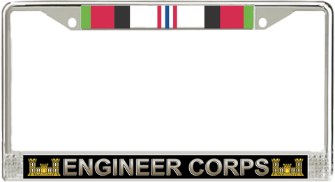 U.S. Army Engineer Corps Afghanistan Veteran License Plate Frame