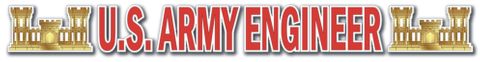 U.S. Army Engineers Window Strip Sticker Decal