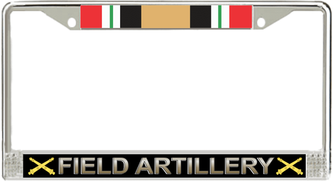 U.S. Army Field Artillery Iraq Veteran License Plate Frame
