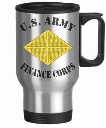 U.S. Army Finance Corps 14 oz Stainless Steel Travel Mug