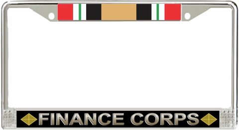 U.S. Army Finance Corps Iraq Veteran License Plate Frame