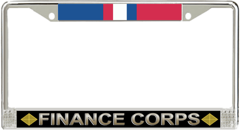 U.S. Army Finance Corps Kosovo Veteran License Plate Frame