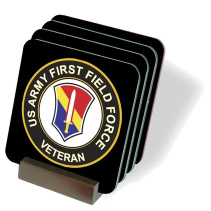 U.S. Army First Field Force Veteran Coasters - Set of 4