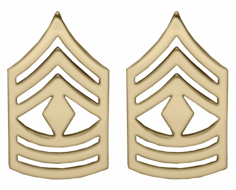 U.S. Army First Sergeant Gold Collar Rank Insignia