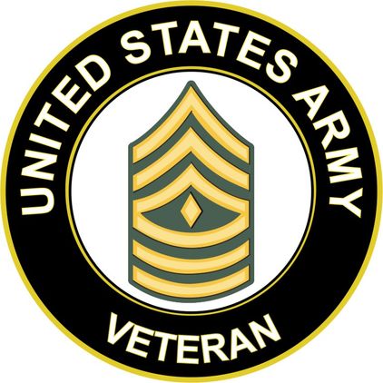 U.S. Army First Sergeant Veteran Sticker Decal