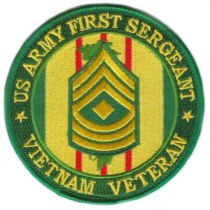 U.S. Army First Sergeant Vietnam Veteran 4" Patch