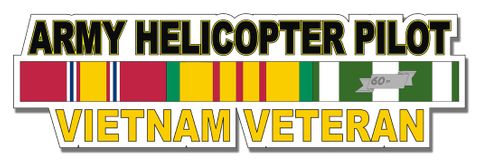 U.S. Army Helicopter Pilot Vietnam Veteran Window Strip Decal