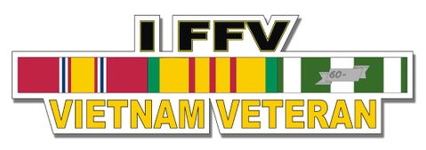 U.S. Army I FFV Vietnam Veteran Window Strip Decal