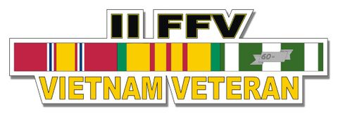 U.S. Army II FFV Vietnam Veteran Window Strip Decal
