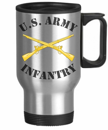 U.S. Army Infantry 14 oz Stainless Steel Travel Mug