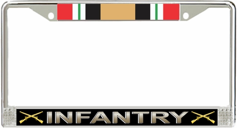 U.S. Army Infantry Iraq Veteran License Plate Frame