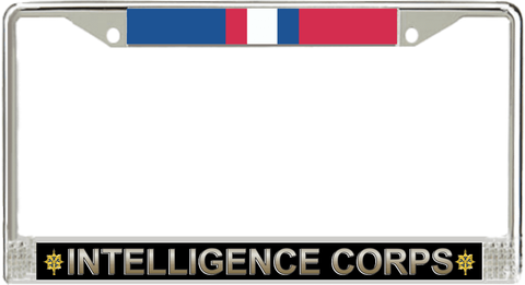 U.S. Army Intelligence Corps Kosovo Veteran License Plate Frame