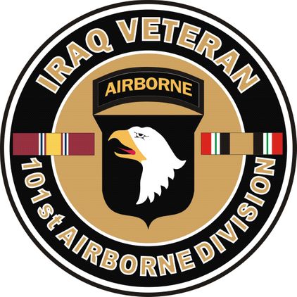 U.S. Army Iraq Veteran 101st Airborne Decal Sticker