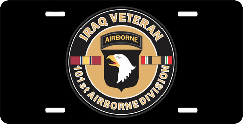 U.S. Army Iraq Veteran 101st Airborne License Plate