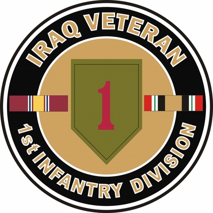 U.S. Army Iraq Veteran 1st Infantry Decal Sticker