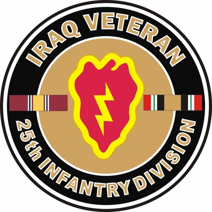U.S. Army Iraq Veteran 25th Infantry Decal Sticker