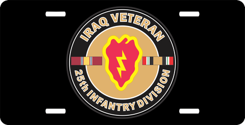 U.S. Army Iraq Veteran 25th Infantry License Plate