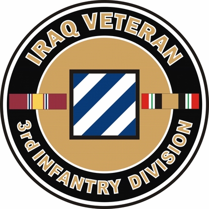 U.S. Army Iraq Veteran 3rd Infantry Decal Sticker