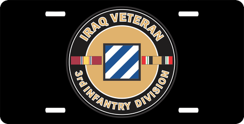 U.S. Army Iraq Veteran 3rd Infantry License Plate