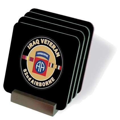 U.S. Army Iraq Veteran 82nd Airborne Coasters - Set of 4