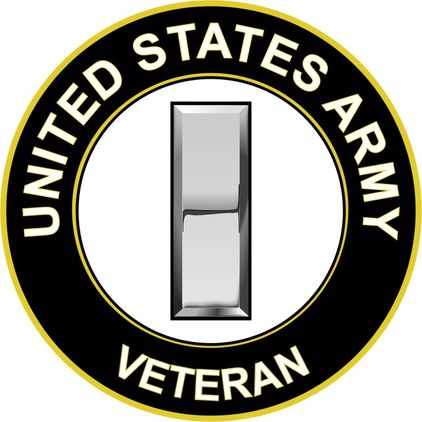 U.S. Army Lieutenant Rank Veteran Sticker Decal