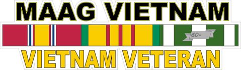 U.S. Army MAAG Vietnam Vietnam Veteran Window Strip Decal