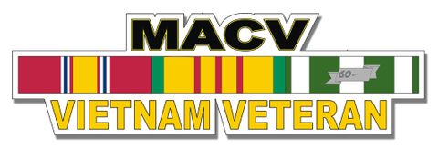 U.S. Army MACV Vietnam Veteran Window Strip Decal