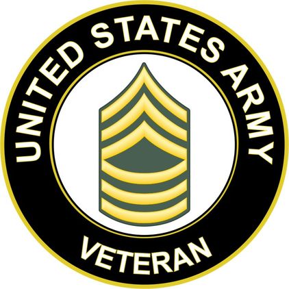U.S. Army Master Sergeant Veteran Sticker Decal