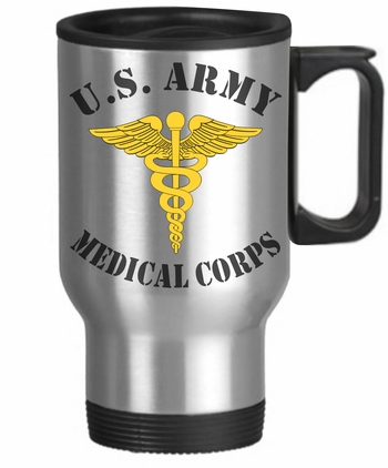 U.S. Army Medical Corps 14 oz Stainless Steel Travel Mug