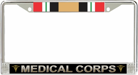 U.S. Army Medical Corps Iraq Veteran License Plate Frame