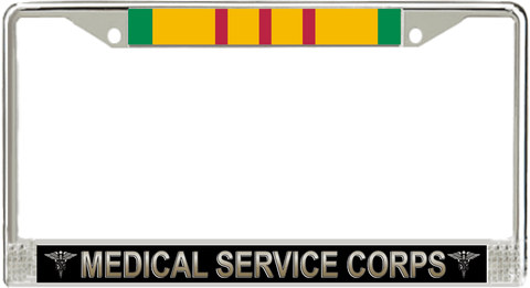 U.S. Army Medical Service Corps Vietnam Veteran License Plate Frame