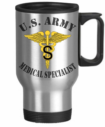 U.S. Army Medical Specialist 14 oz Stainless Steel Travel Mug