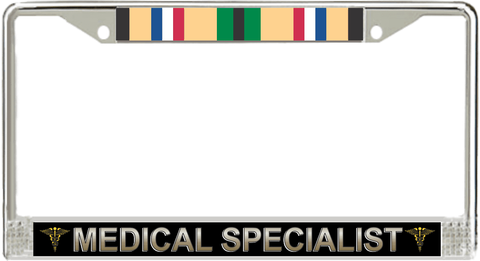 U.S. Army Medical Specialist Gulf War Veteran License Plate Frame