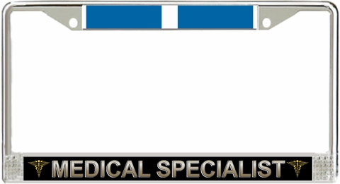 U.S. Army Medical Specialist Korea Veteran License Plate Frame