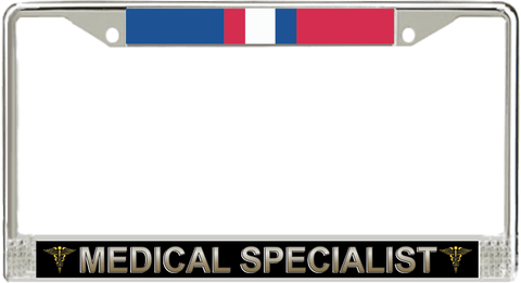 U.S. Army Medical Specialist Kosovo Veteran License Plate Frame