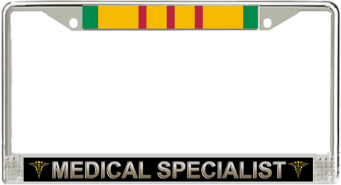 U.S. Army Medical Specialist Vietnam Veteran License Plate Frame