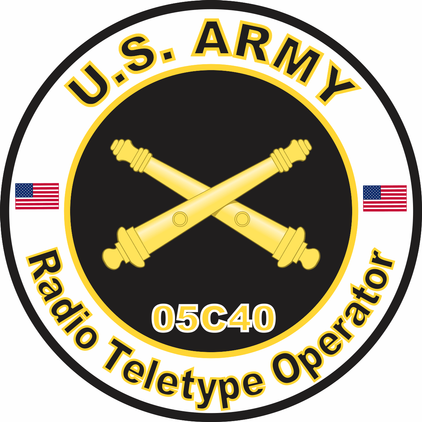U.S. Army MOS  05C40 Radio Teletype Operator Decal Sticker