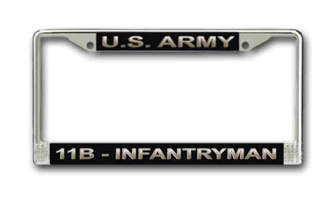 U.S. Army MOS 11B Infantryman License Plate Frame