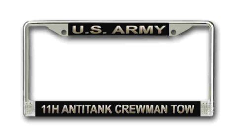 U.S. Army MOS 11H Antitank Crewman TOW License Plate Frame