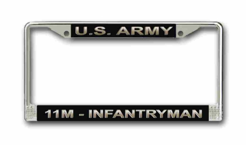 U.S. Army MOS 11m Infantryman License Plate Frame
