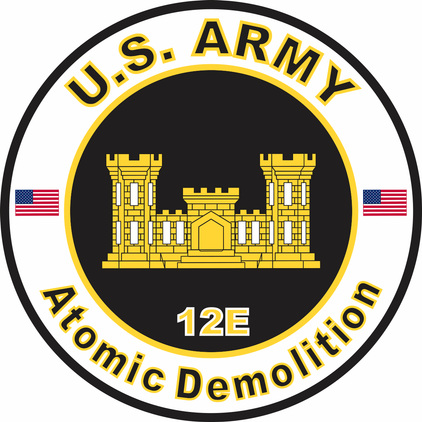 U.S. Army MOS 12E Atomic Demolition Decal Sticker