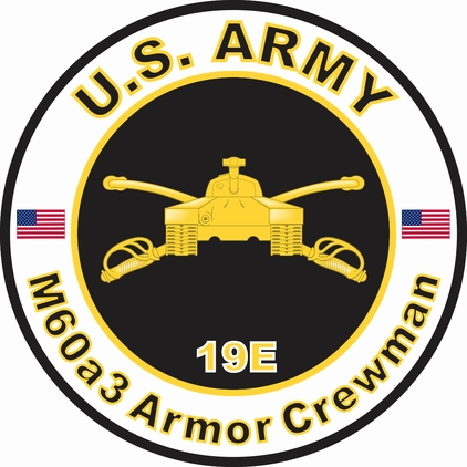 U.S. Army MOS 19E M60a3 Armor Crewman