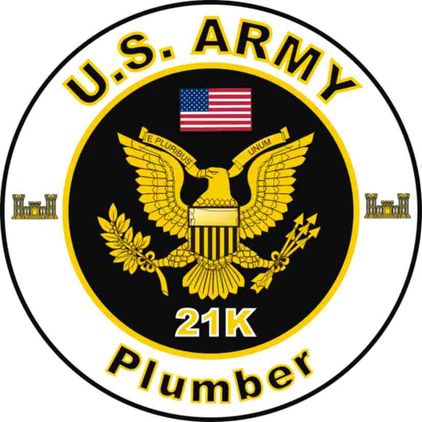 U.S. Army MOS 21K Decal: Plumber