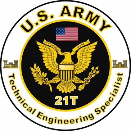 U.S. Army MOS 21T Decal: Technical Engineering Specialist