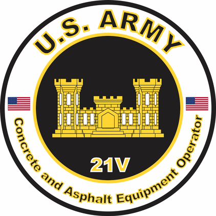 U.S. Army MOS 21V Concrete and Asphault Equipment Operator