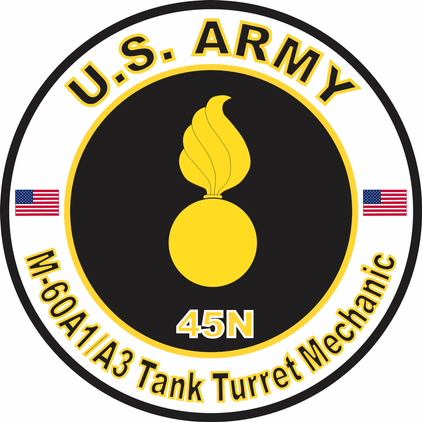 U.S. Army MOS 45N M60 A1-A3 Tank Turret Mechanic