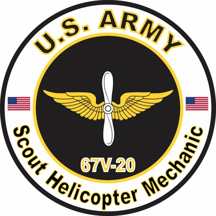 U.S. Army MOS 67V20 Scout Helicopter Mechanic