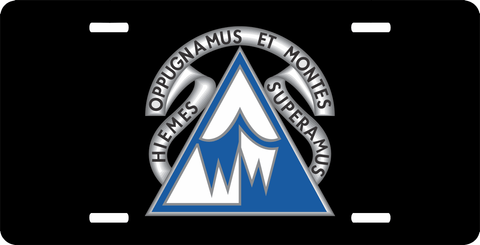 U.S. Army Nuclear Warfare Command Unit Crest License Plate