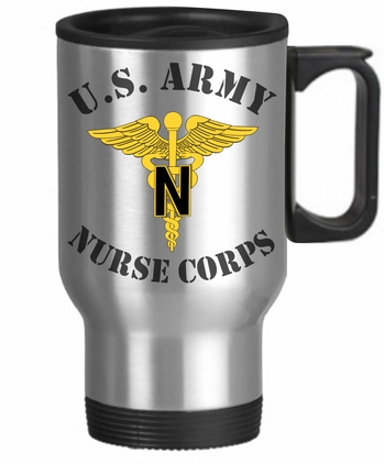 U.S. Army Nurse Corps 14 oz Stainless Steel Travel Mug